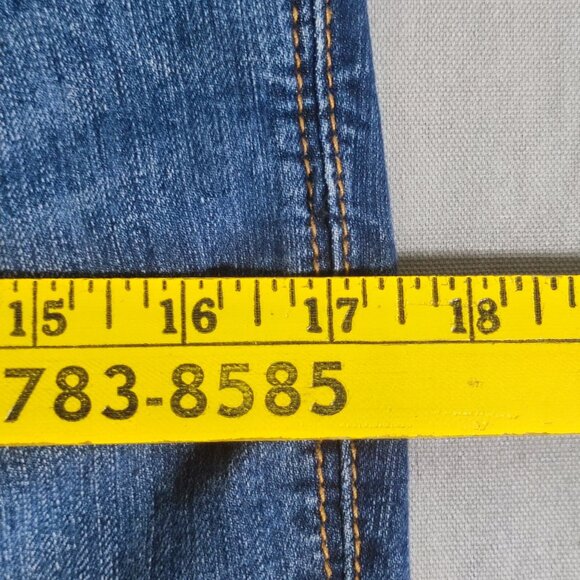 Bongo Jeans New York Low rise Bootcut women's sz 30 indigo blue back flap pocket - Picture 13 of 16